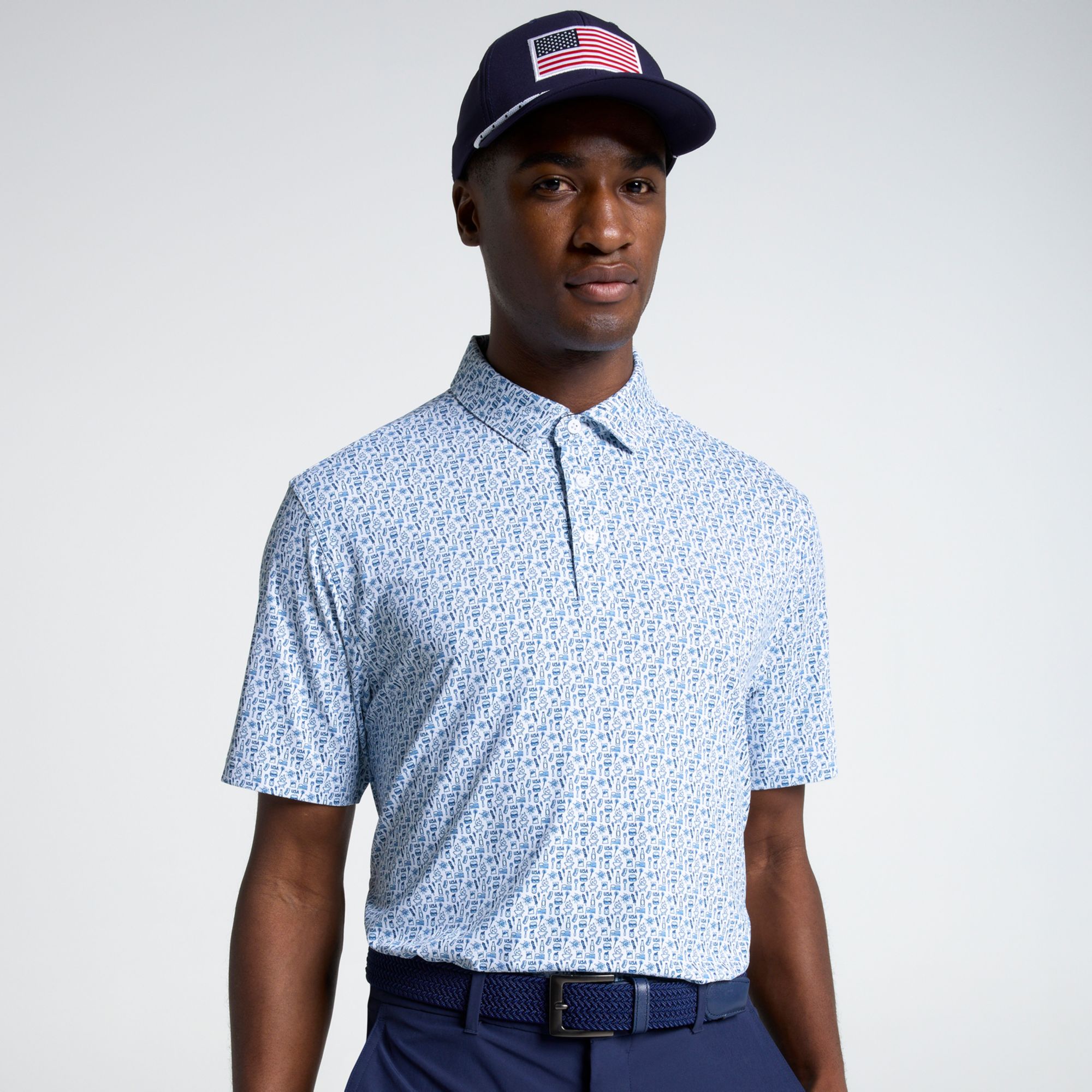 Walter Hagen Men's Performance 11 Novelty Print Golf Polo