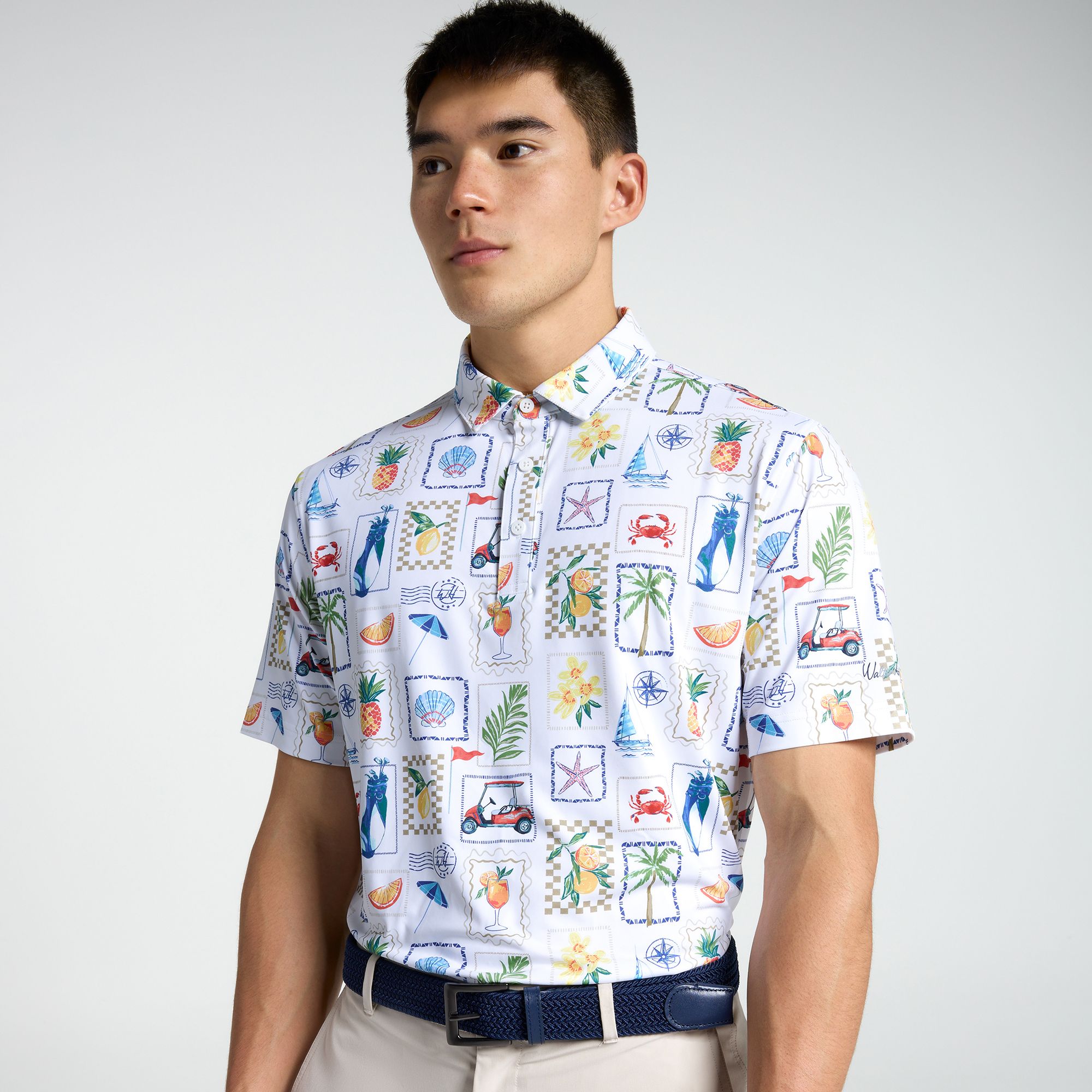 Walter Hagen Men's Performance 11 Novelty Print Golf Polo