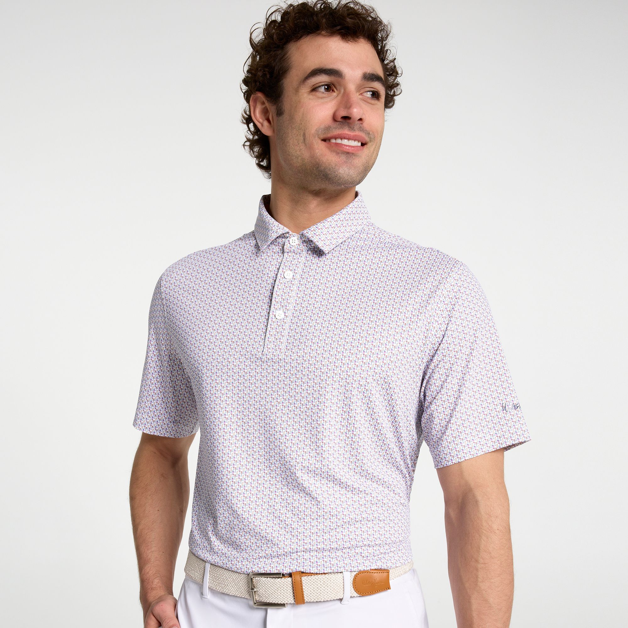 Walter Hagen Men's Performance 11 Novelty Print Golf Polo