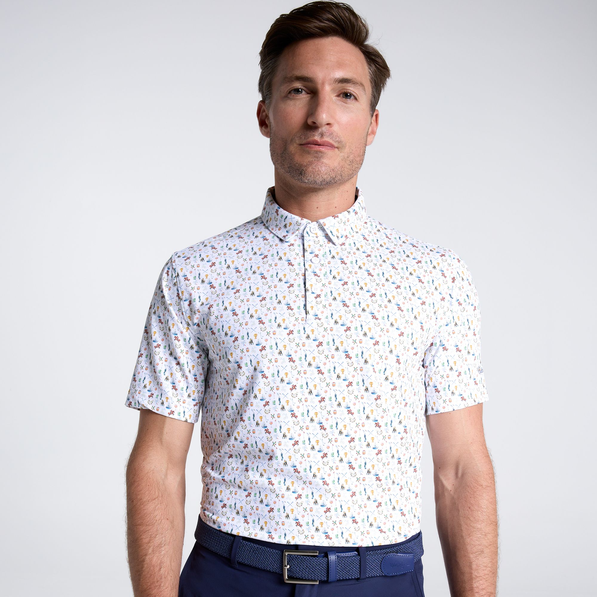 Walter Hagen Men's Performance 11 Novelty Print Golf Polo