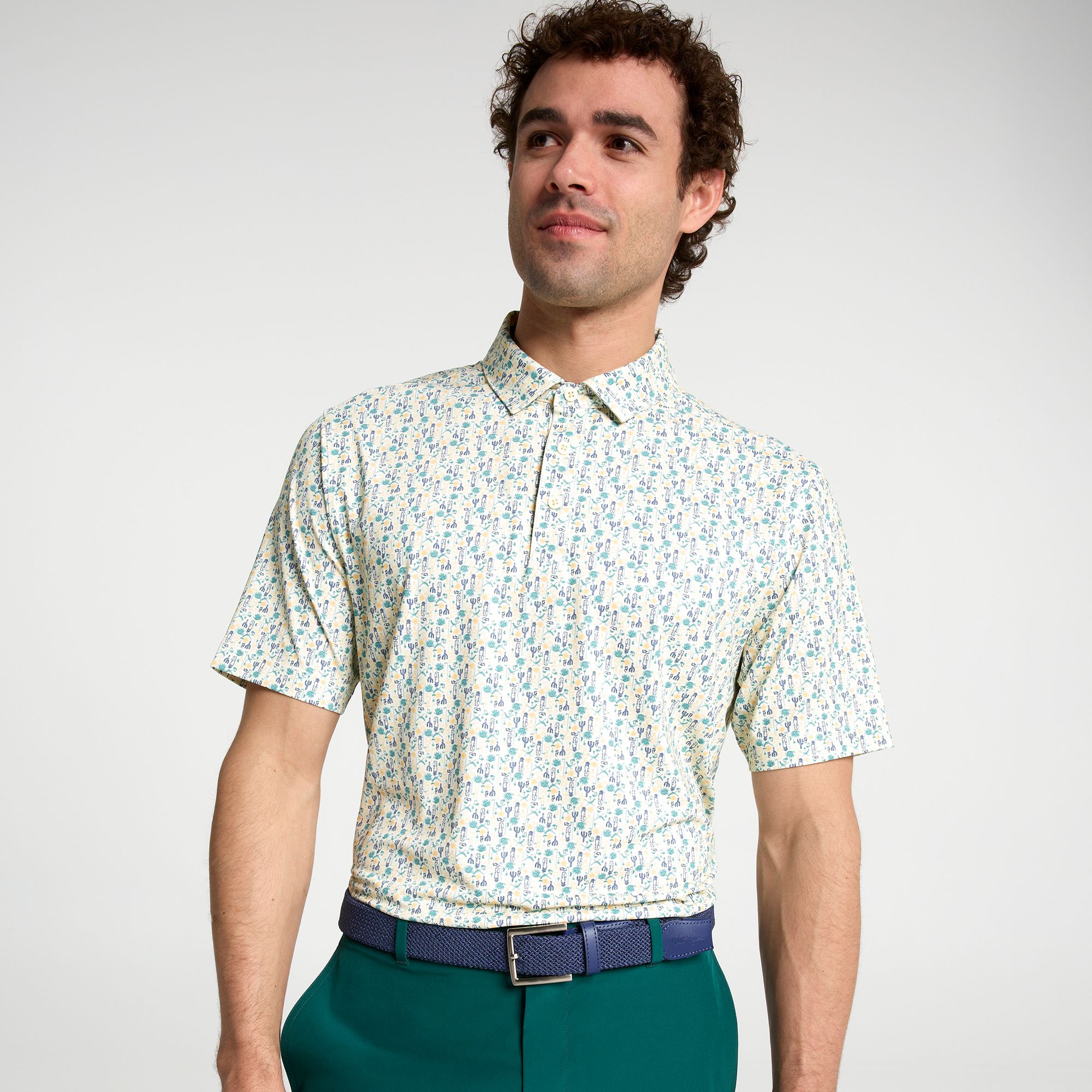 Walter Hagen Men's Performance 11 Novelty Print Golf Polo