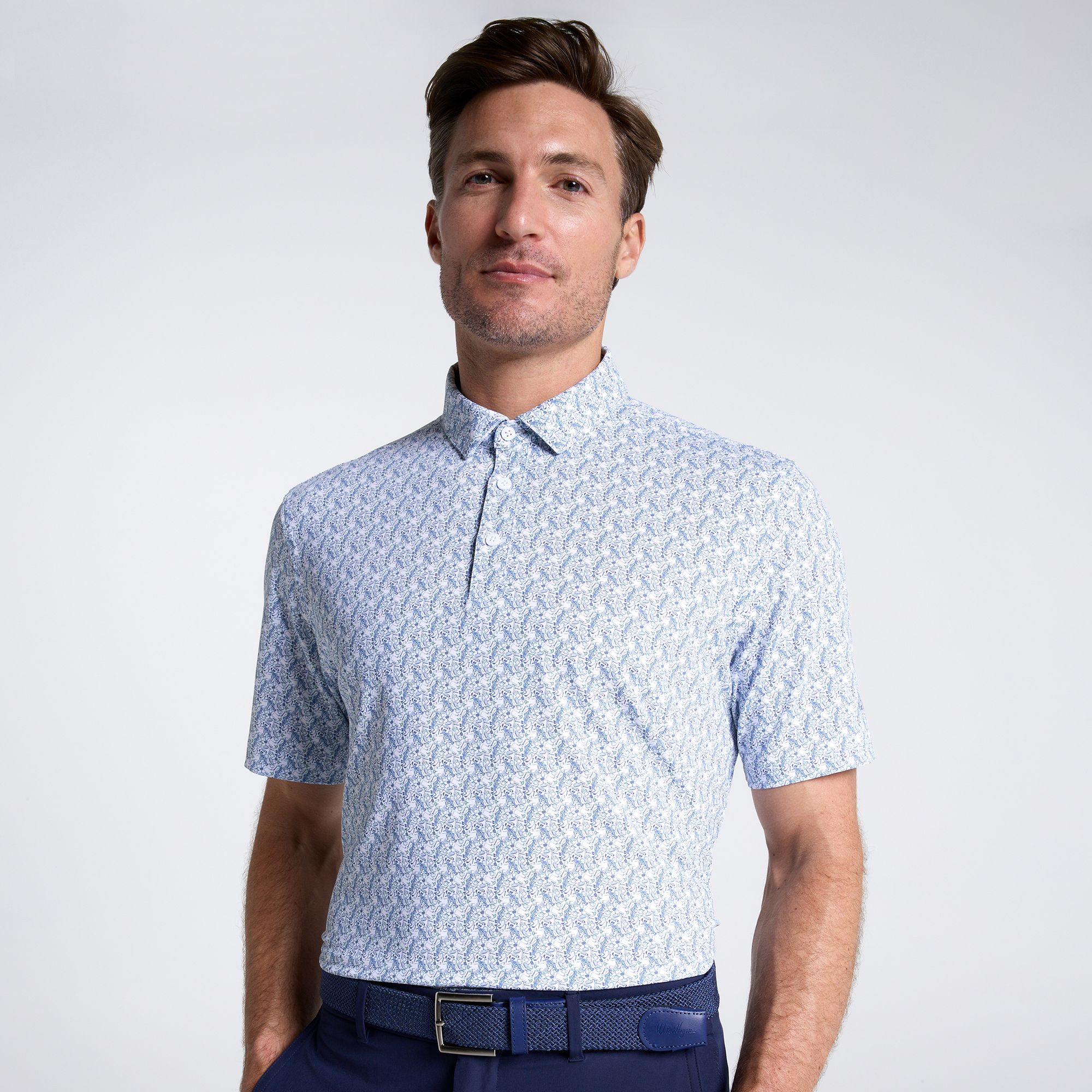 Walter Hagen Men's Performance 11 Novelty Print Golf Polo