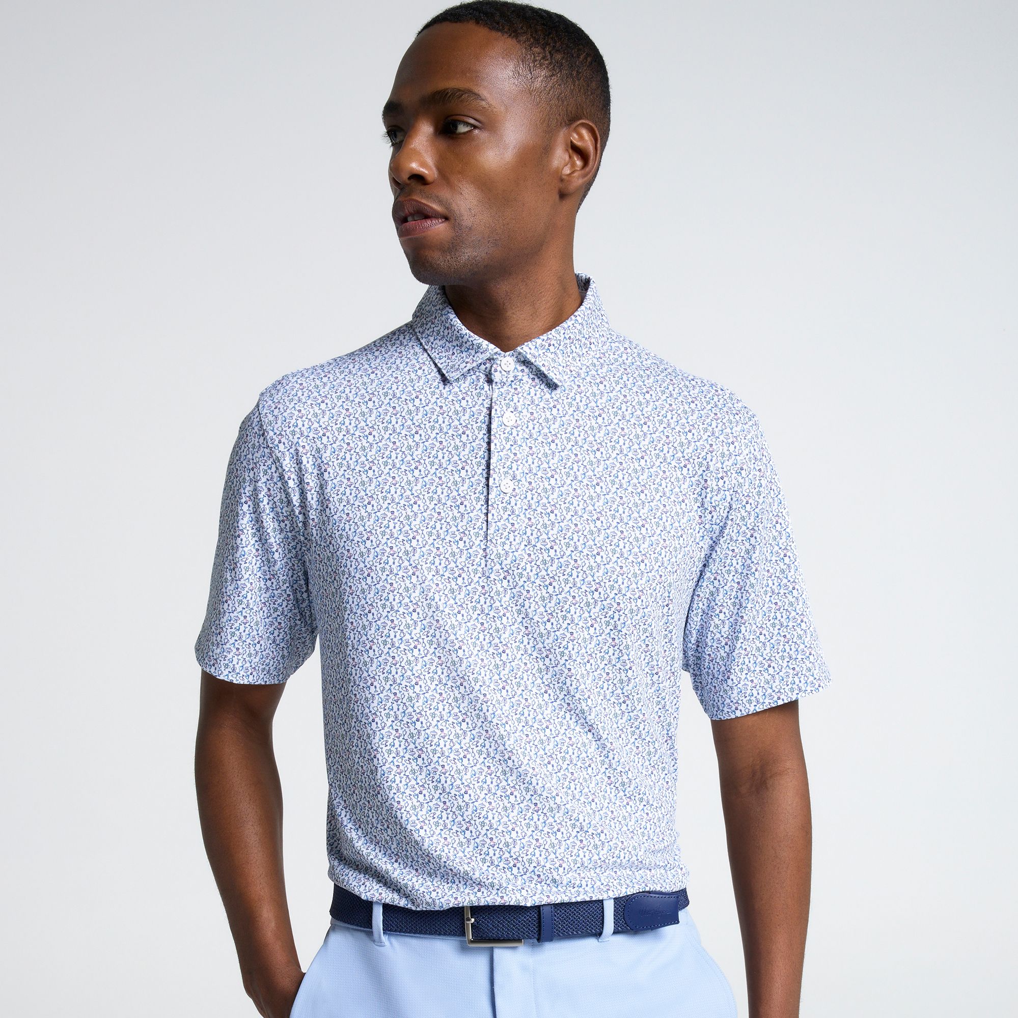 Walter Hagen Men's Performance 11 Novelty Print Golf Polo