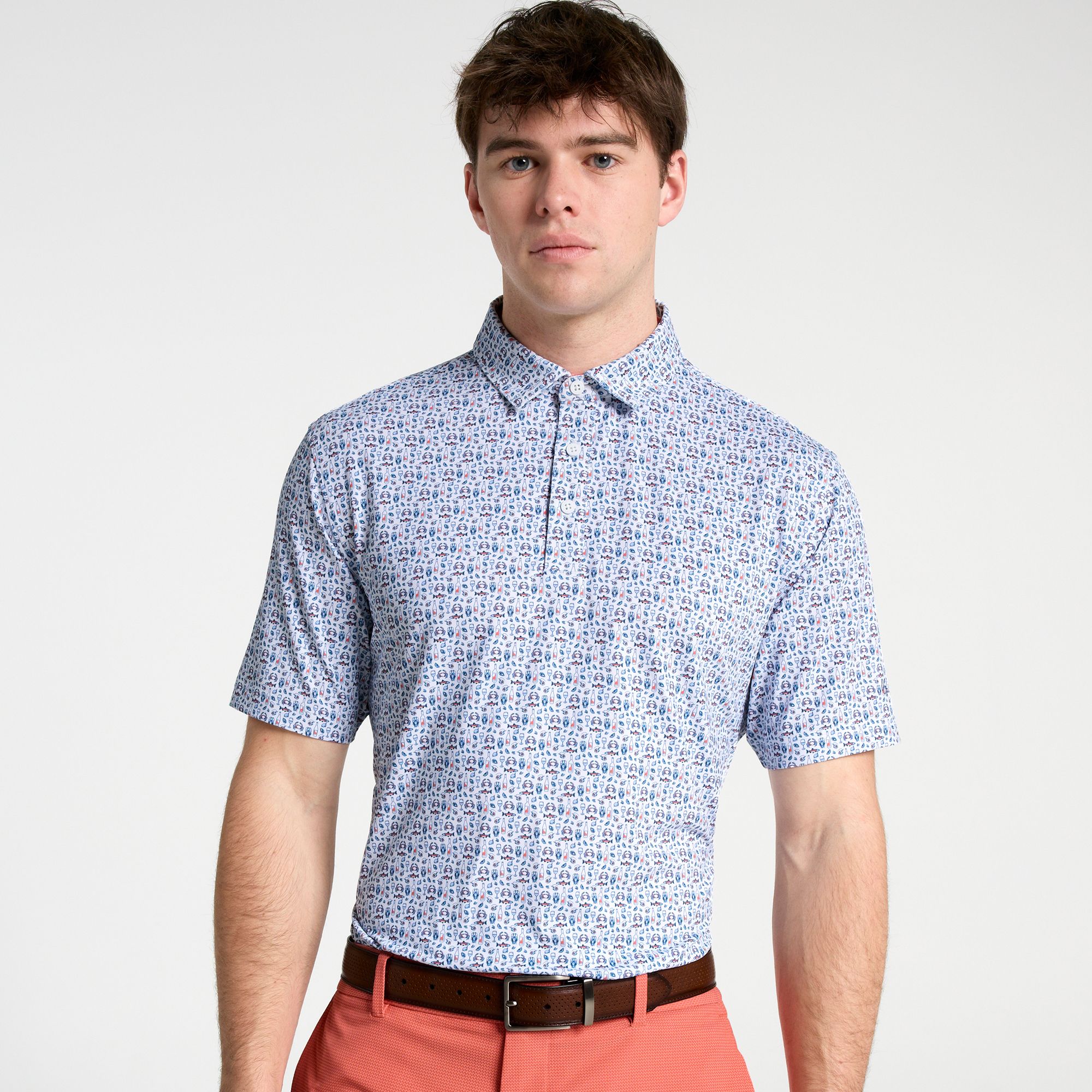 Walter Hagen Men's Performance 11 Novelty Print Golf Polo