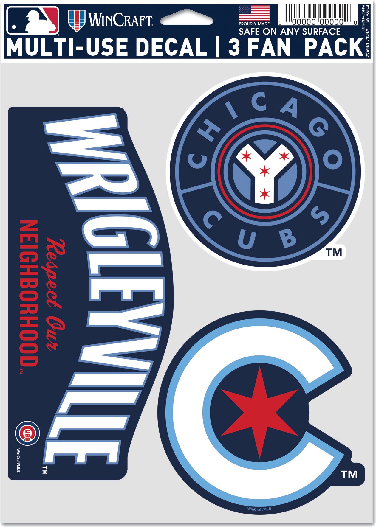 WinCraft Chicago Cubs City Connect 3-Pack Decal - No Color