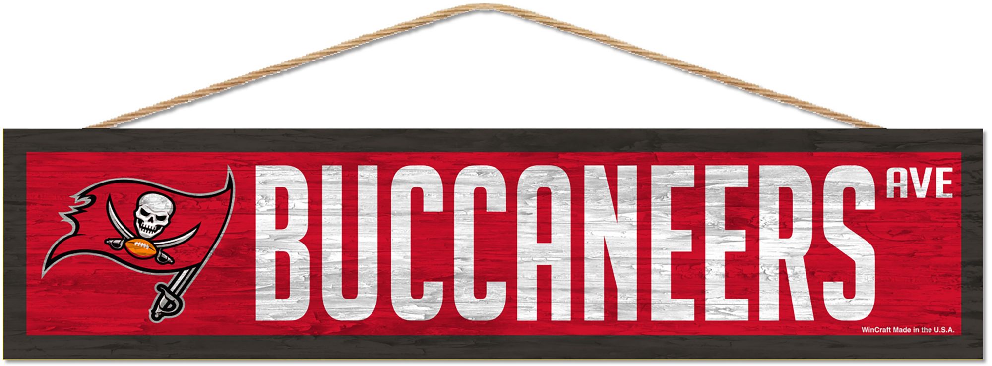 WinCraft Tampa Bay Buccaneers 4'' x 17'' Wood Rope Sign