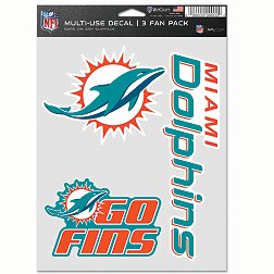 WinCraft Miami Dolphins 3 pk. Decal