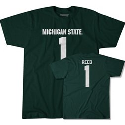 BreakingT Michigan State Spartans Green Jayden Reed #1 T-Shirt