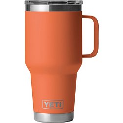 YETI 35 oz mug KING CRAB ORANGE STRAW LID Rambler Mug Cup With Handle