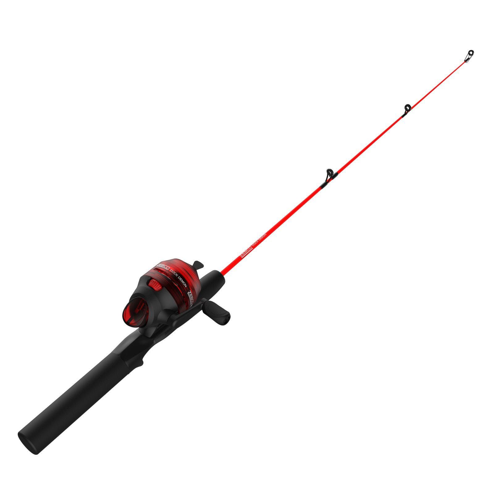 Zebco Dock Demon DOCKRDSC301M Red 30 1pc Fishing Pole For Light - Medium  Fish