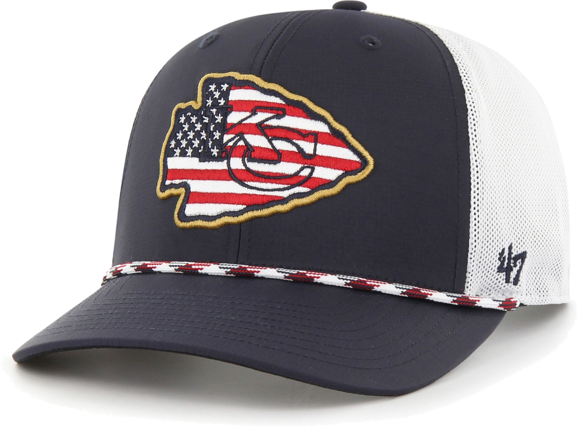 Kansas City Chiefs Flag Fill Navy Adjustable Trucker Hat