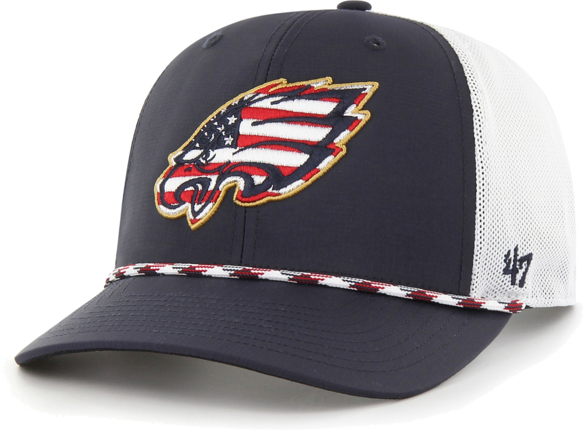 47 Brand / Philadelphia Eagles Flag Fill Navy Adjustable Trucker Hat