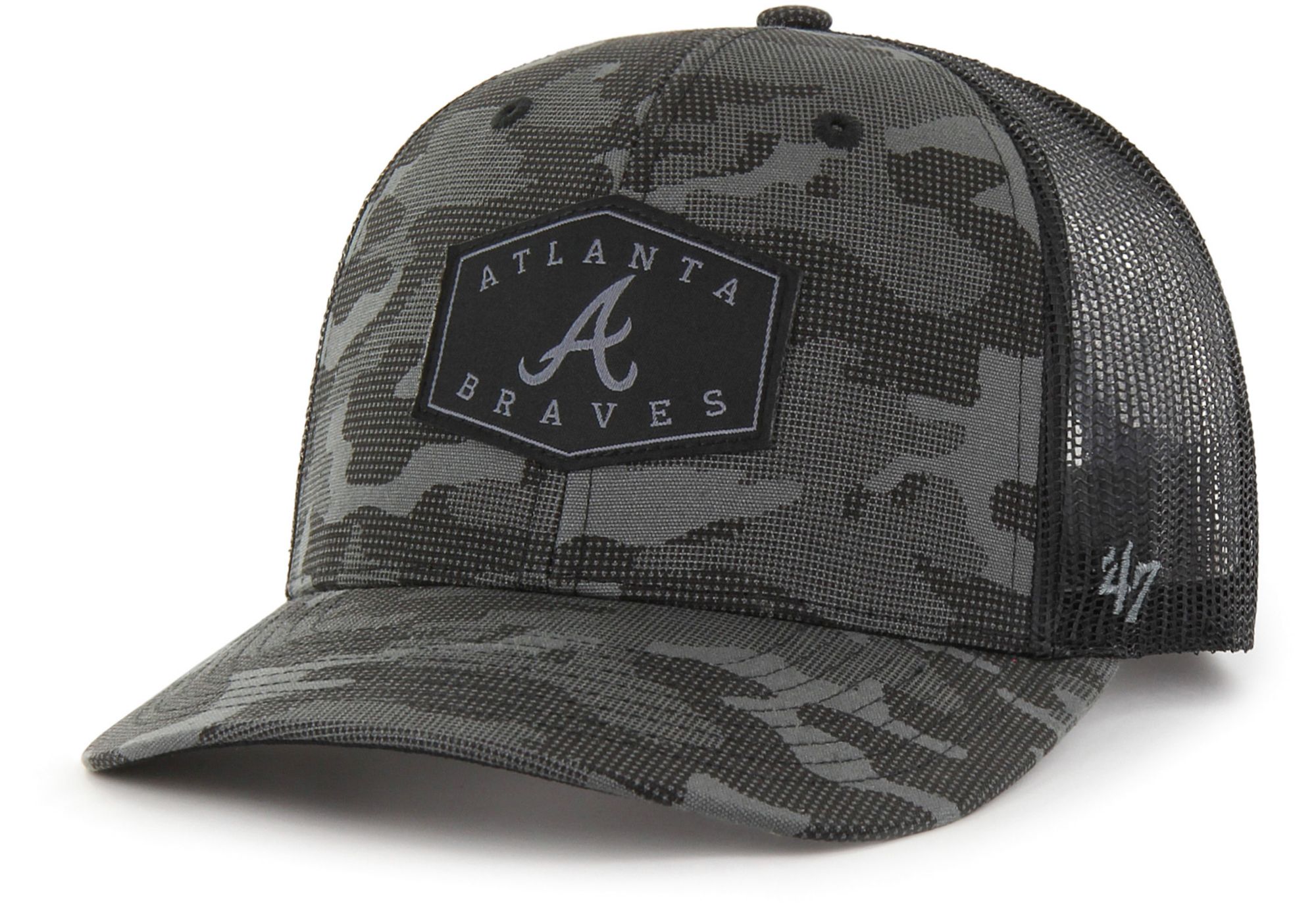 47 Men's Atlanta Braves Charcoal Adjustable Trucker Hat