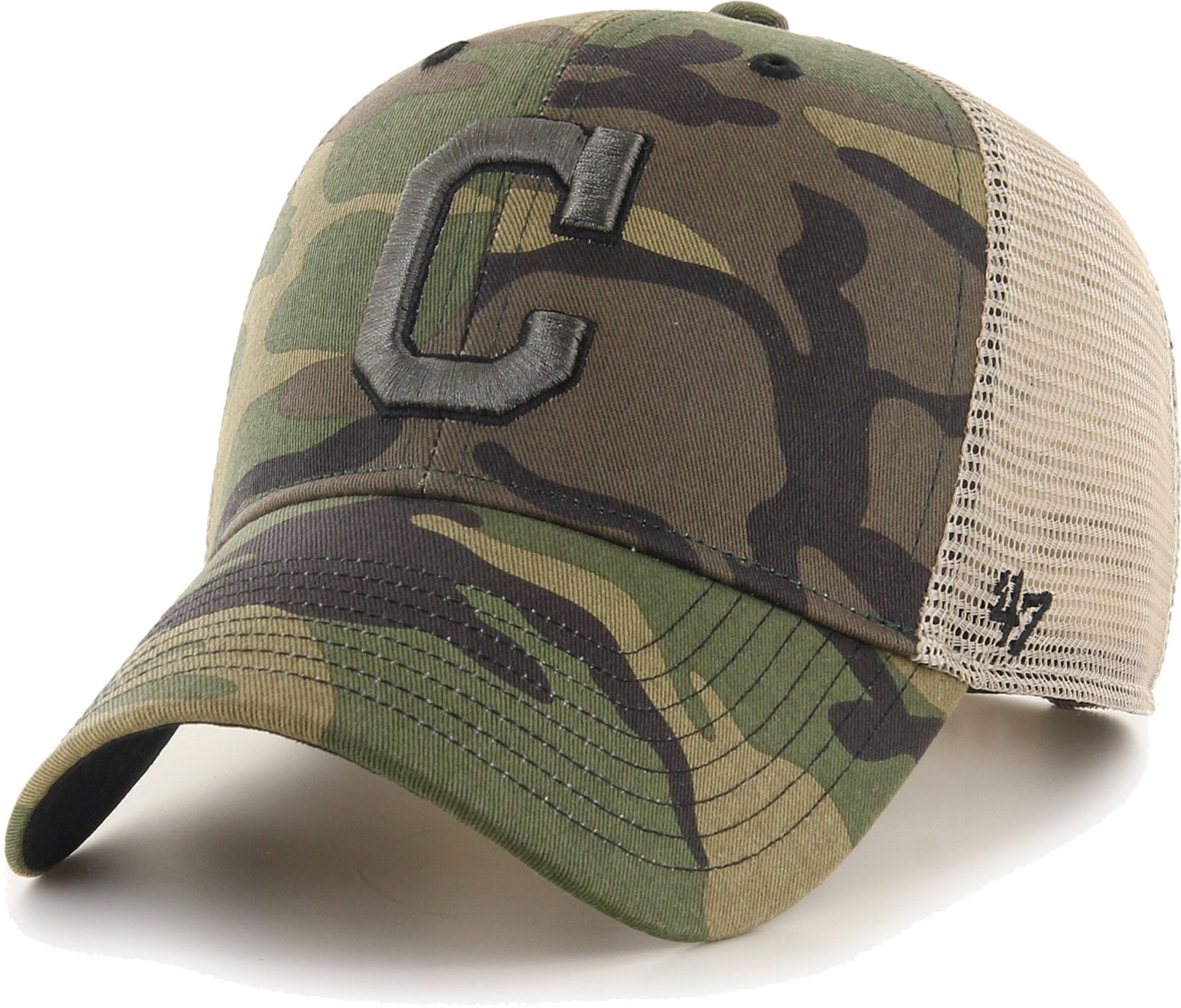 47 Brand / Men's Cleveland Guardians Camo MVP Adjustable Trucker Hat