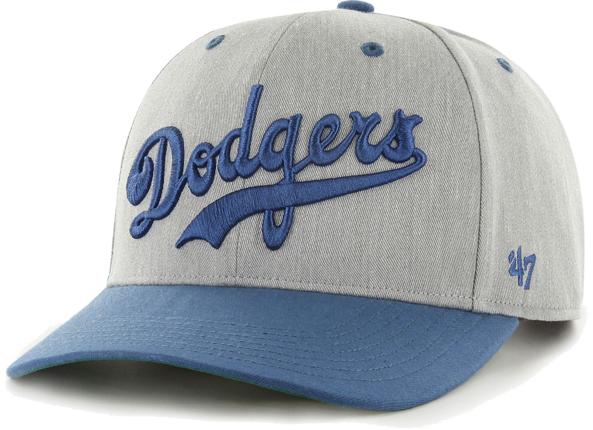 Los Angeles Dodgers Men's Gray 47 Brand Adjustable Hat