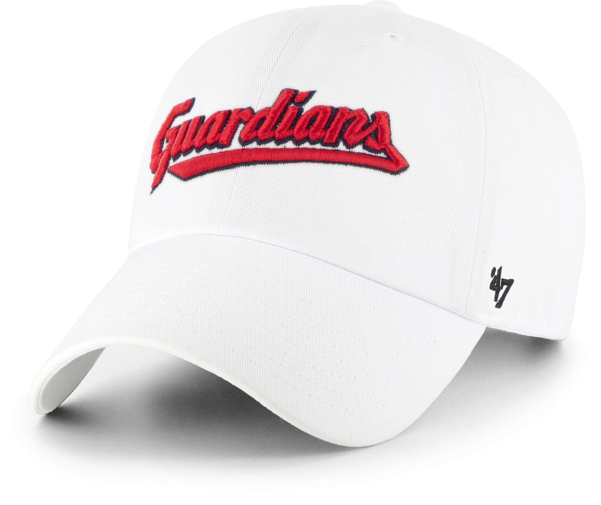 47 Brand / Men's Cleveland Guardians White Clean Up Script Adjustable Hat