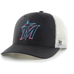'47 Men's Miami Marlins Black Adjustable Trucker Hat