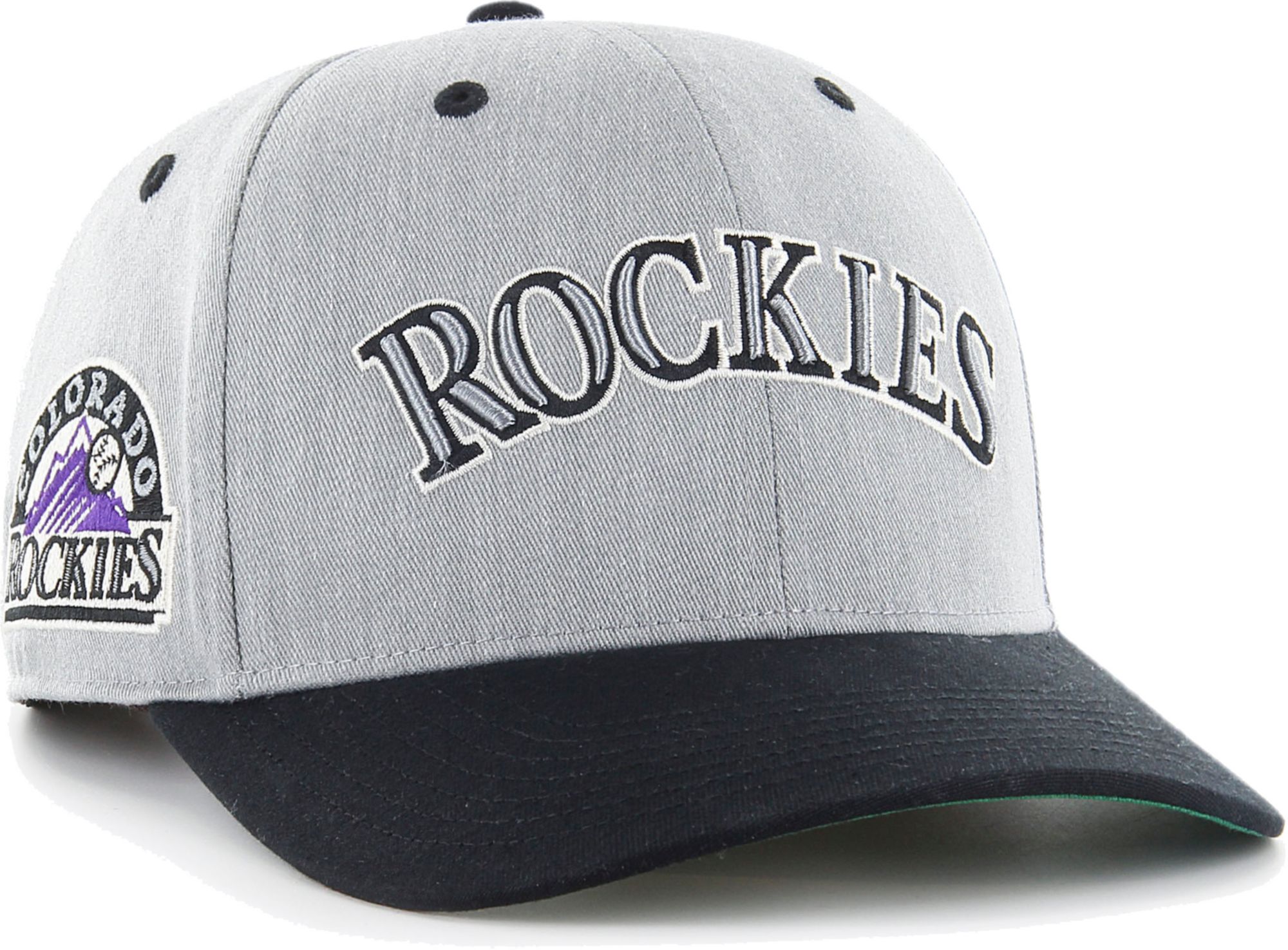 Men's '47 Brand Colorado Rockies Side Note Black and Purple Adjustable  Trucker Cap