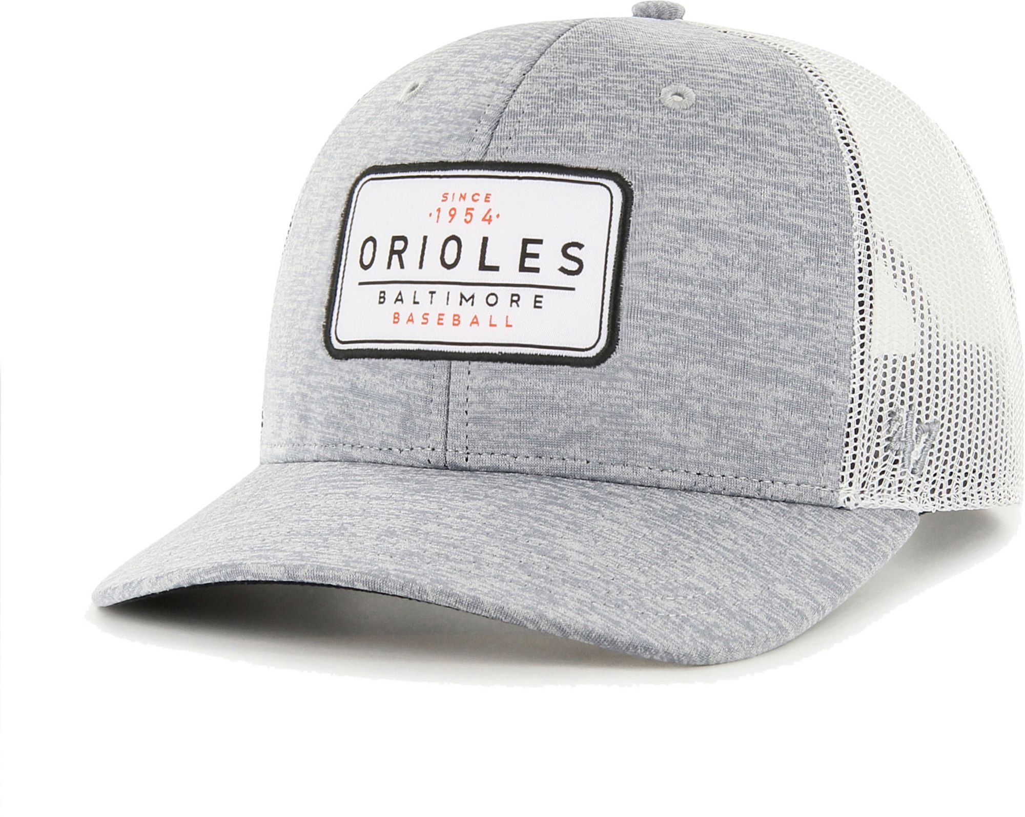 47 Brand / Men's Baltimore Orioles Gray Harrington Adjustable Trucker Hat