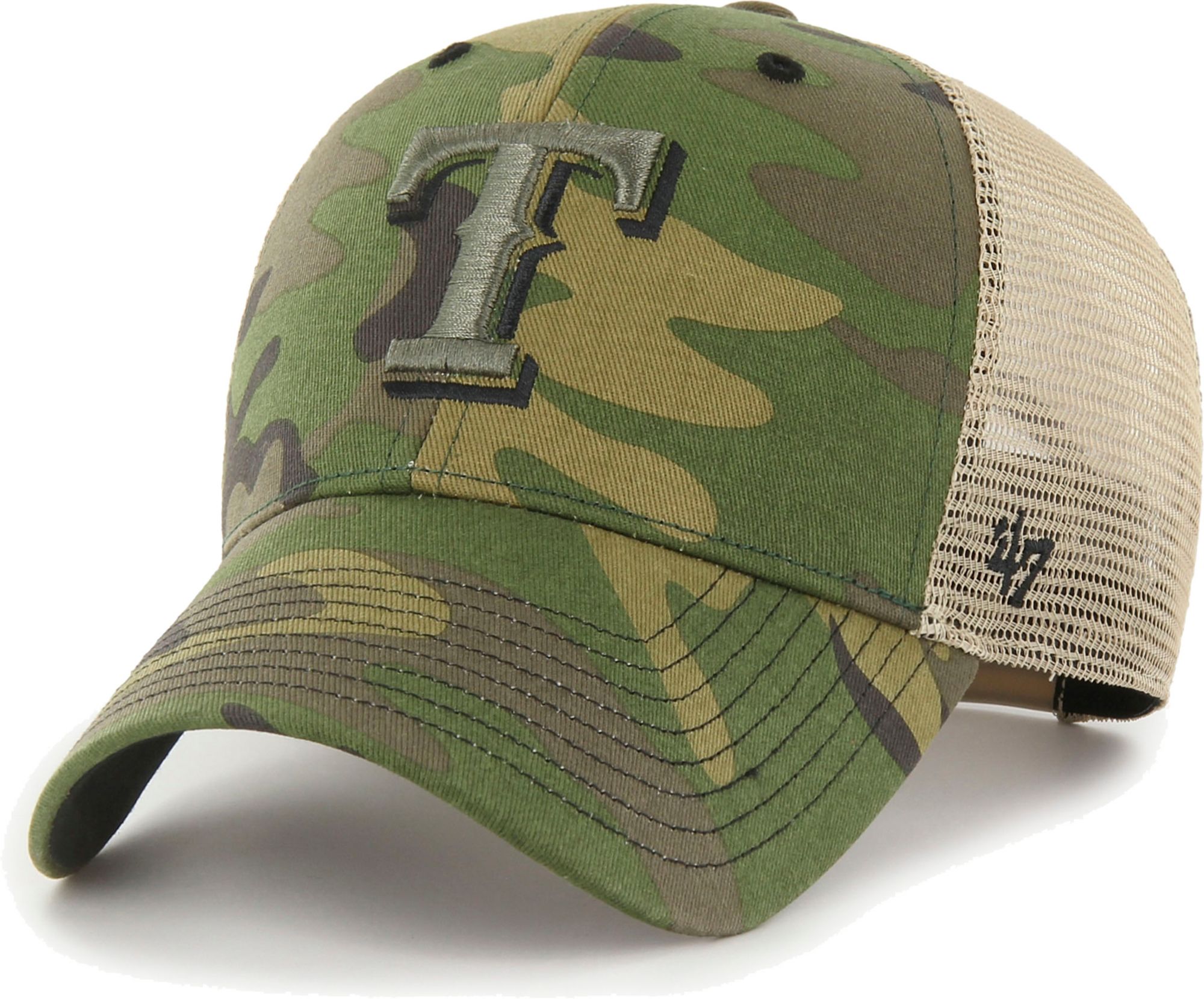 Texas Rangers '47 Trucker Snapback Hat - Camo