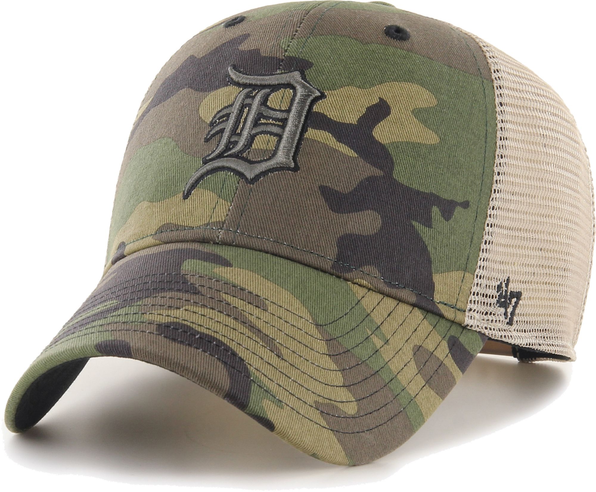 47 Brand / Men's Detroit Tigers Camo MVP Adjustable Trucker Hat