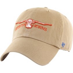 '47 Men's Texas Longhorns Khaki Vintage Script Clean Up Adjustable Hat