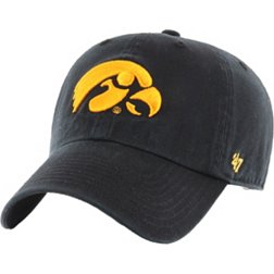 ‘47 Men's Iowa Hawkeyes Black Clean Up Adjustable Hat
