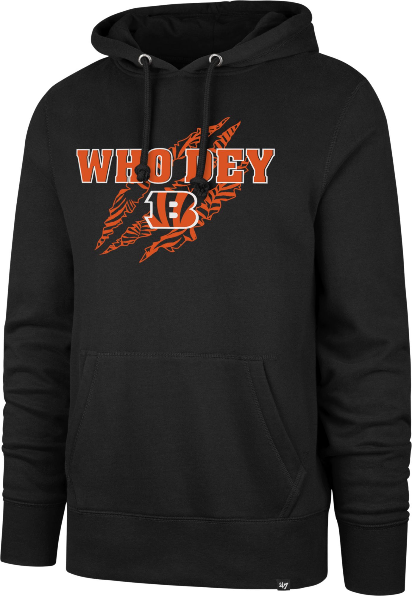 47 Brand / Men's Cincinnati Bengals 'Who Dey' Grey Pullover Hoodie