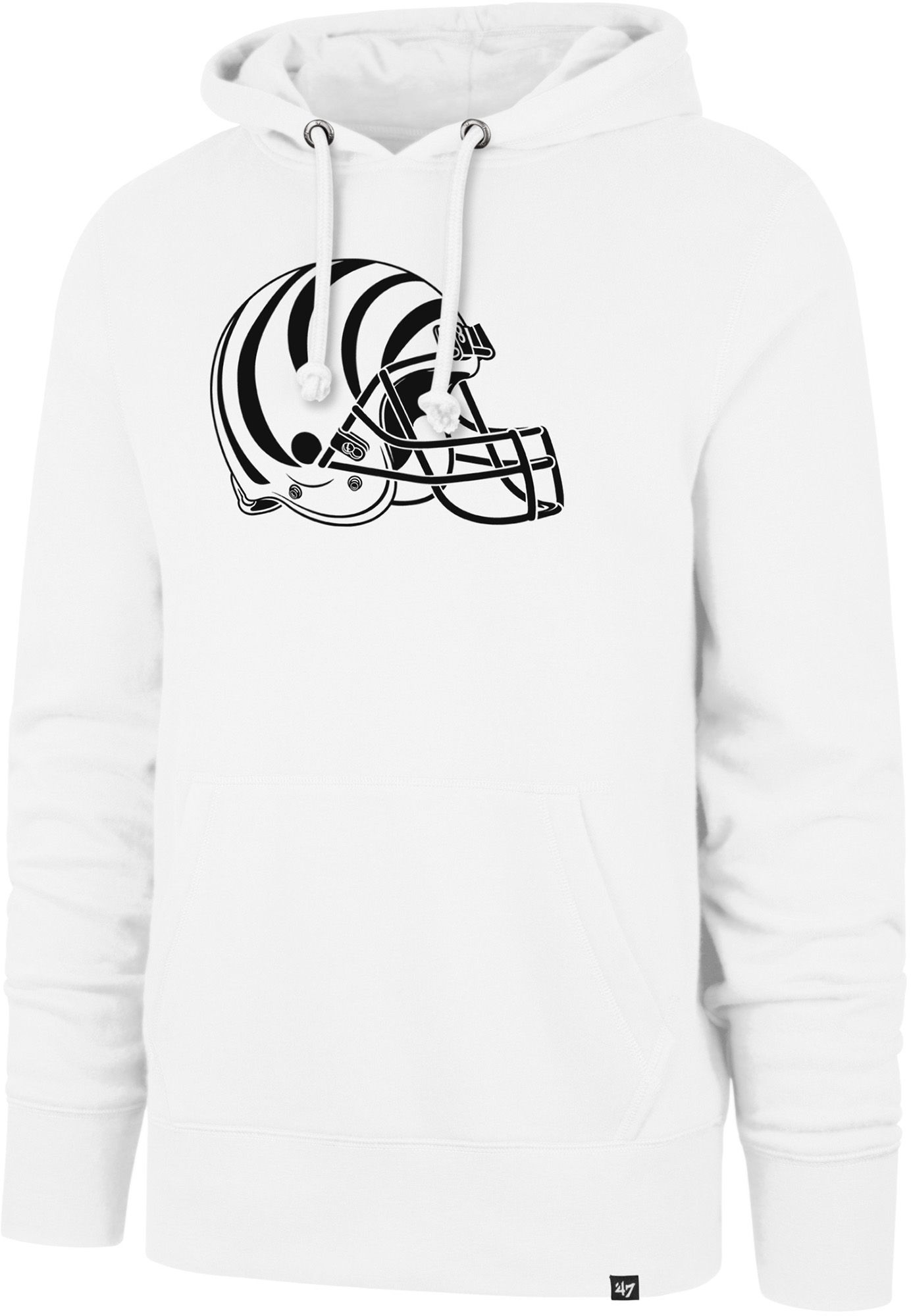 '47 Men's Cincinnati Bengals Helmet White Headline Hoodie