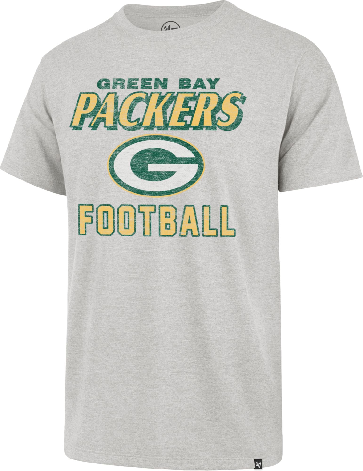 '47 Men's Green Bay Packers Dozer Franklin Grey T-Shirt