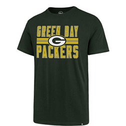 '47 Men's Green Bay Packers Block Stripe Green T-Shirt