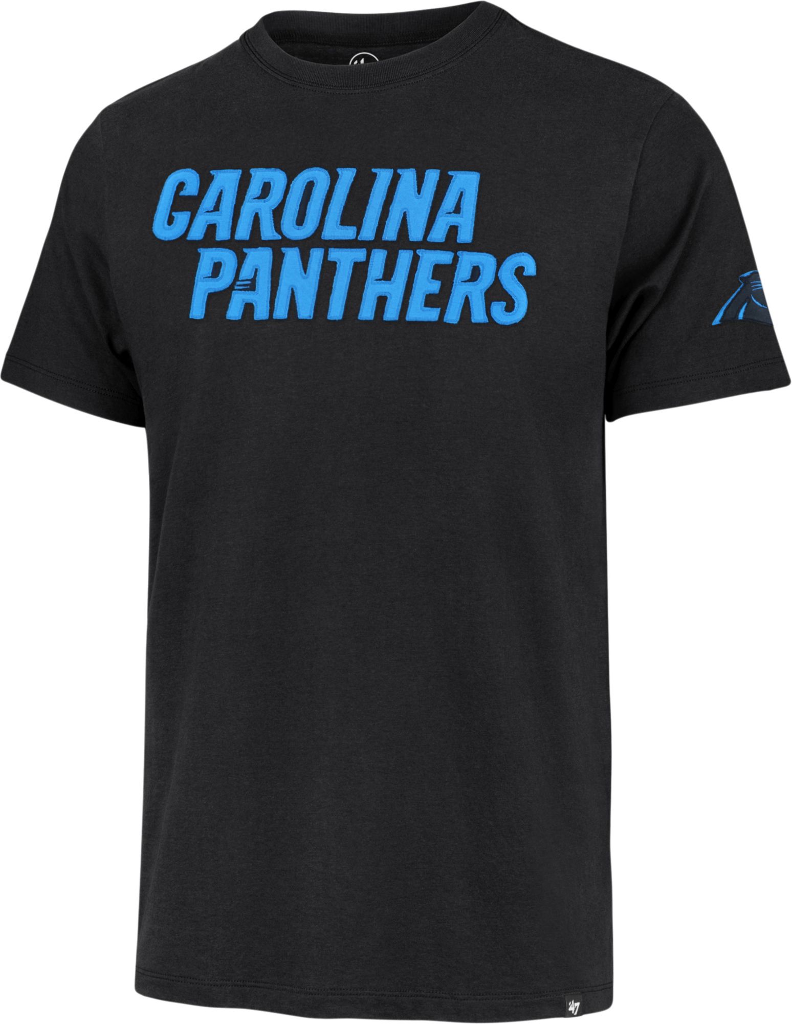 47 Brand / Men's Carolina Panthers Franklin Fieldhouse Black T-Shirt