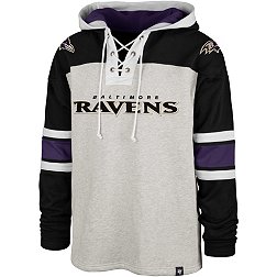 '47 Men's Baltimore Ravens Lacer Grey Pullover Hoodie
