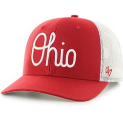 ‘47 Men's Ohio State Buckeyes Red Script Trucker Adjustable Hat