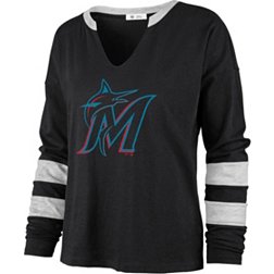 '47 Women's Miami Marlins Black Celeste Long Sleeve T-Shirt