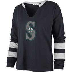 Seattle Mariners Fanatics Branded Women's Plus Size Mascot In Bounds V-Neck  T-Shirt - Navy