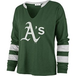 Women's Oakland Athletics Fanatics Branded Green Hometown Collection  Swingin' A's Long Sleeve T-Shirt
