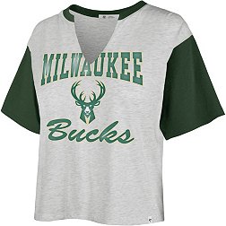 Women's Bucks in Six Cream City Half Milwaukee Bucks V-Neck T-Shirt / Large