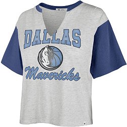Looking for an outfit to wear to the AAC for a Mavericks game? DMD Emily  sports a Mavsgear T-shirt paired with blue …