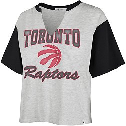 '47 Women's Toronto Raptors Grey Dolly Cropped T-Shirt