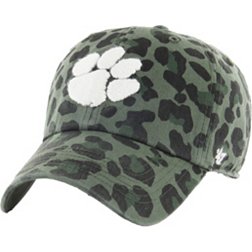 '47 Women's Clemson Tigers Green Cheetah Clean Up Adjustable Hat