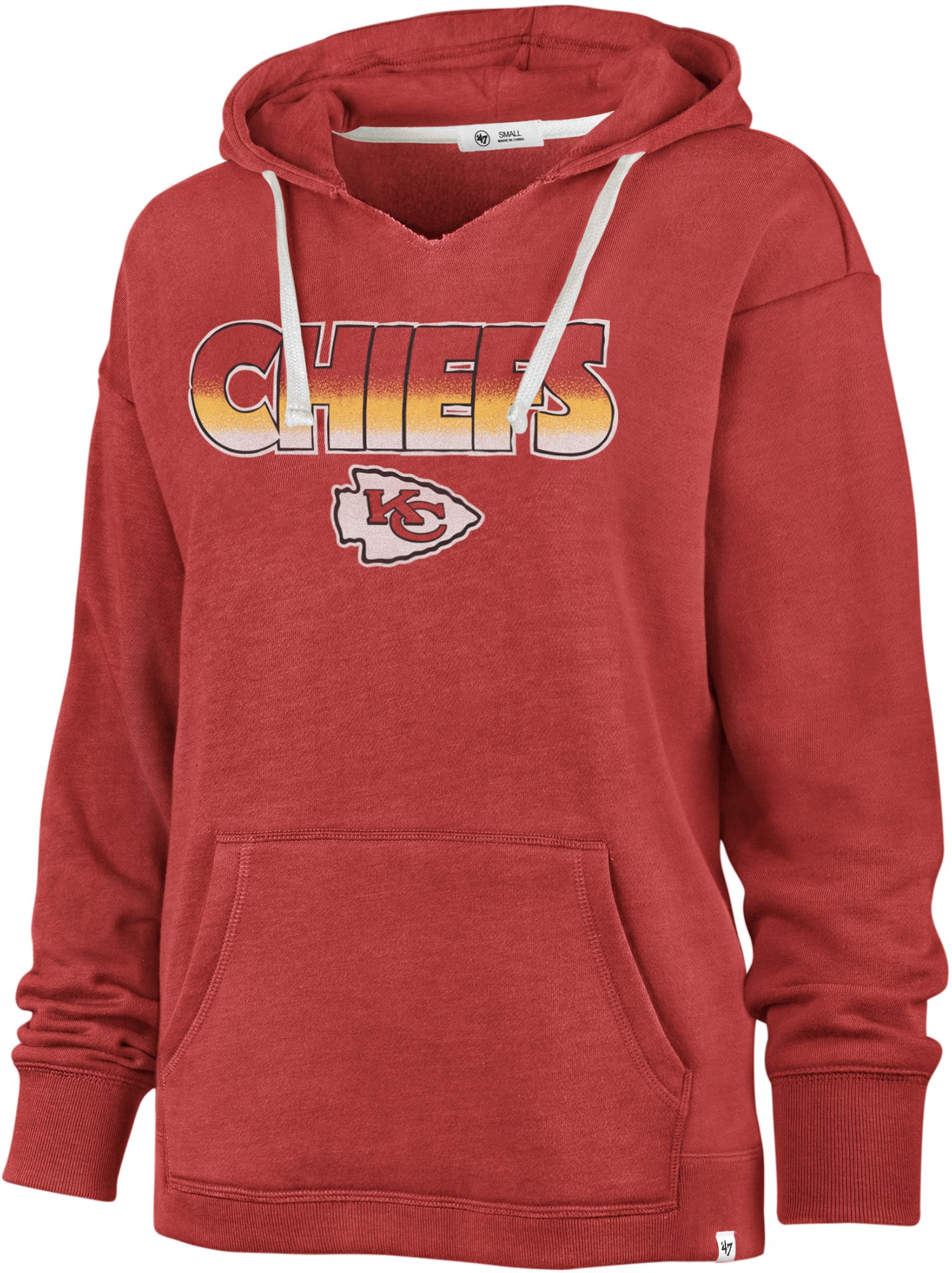 '47 Women's Kansas City Chiefs Color Rise Red Pullover Hoodie