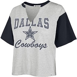 '47 Women's Dallas Cowboys Sunday Daze Grey Crop Top