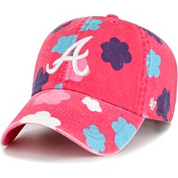 '47 Youth Atlanta Braves Pink Clean Up Adjustable Hat