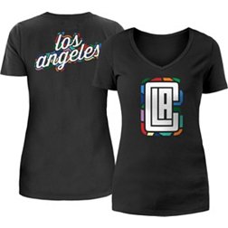 5th & Ocean Women's 2022-23 City Edition Los Angeles Clippers Black V-Neck T-Shirt