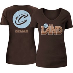 5th & Ocean Women's 2022-23 City Edition Cleveland Cavaliers Brown V-Neck T-Shirt