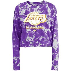5th & Ocean Women's Los Angeles Lakers Purple Tie Dye Long Sleeve T-Shirt