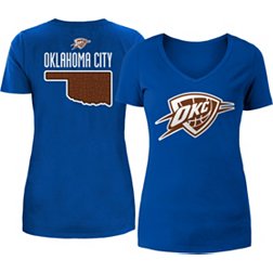 47 Women's Oklahoma City Thunder Grey Dolly Cropped T-Shirt