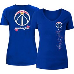 5th & Ocean Women's 2022-23 City Edition Washington Wizards Blue V-Neck T-Shirt