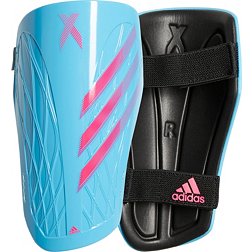 Youth Less Than 4' for sale online Pair of Mitre Aero Speed Blue Shin Guards With Ankle Sock 